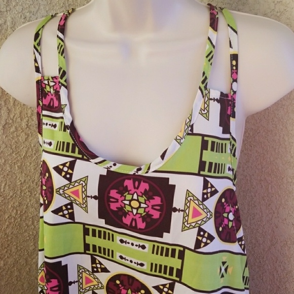 Honey Punch like new razor back scrappy flowy tank - Picture 3 of 5